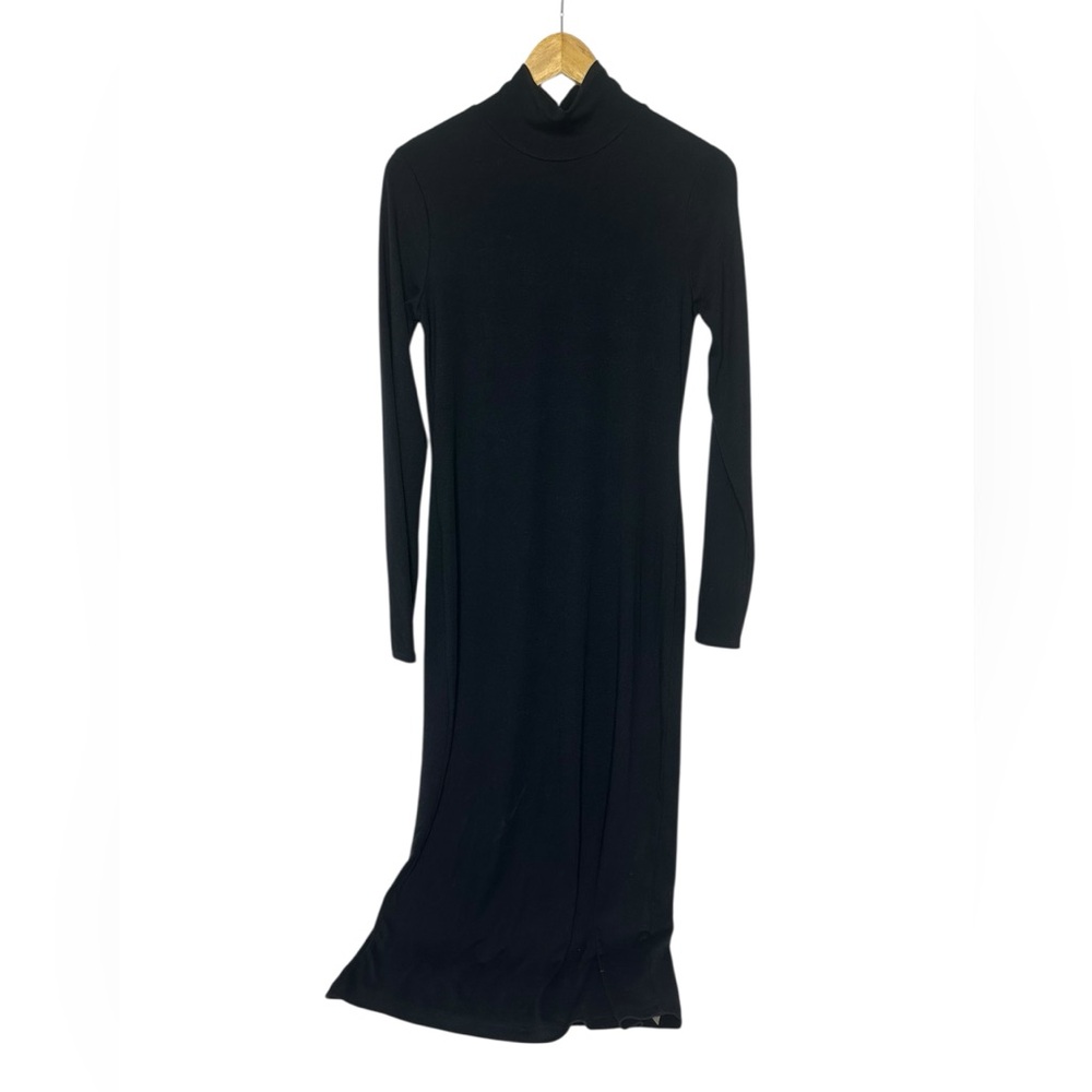 NEW Free People Free-EST Good Feels Black Mock Neck Long Sleeve Midi Dress S - Picture 4 of 11